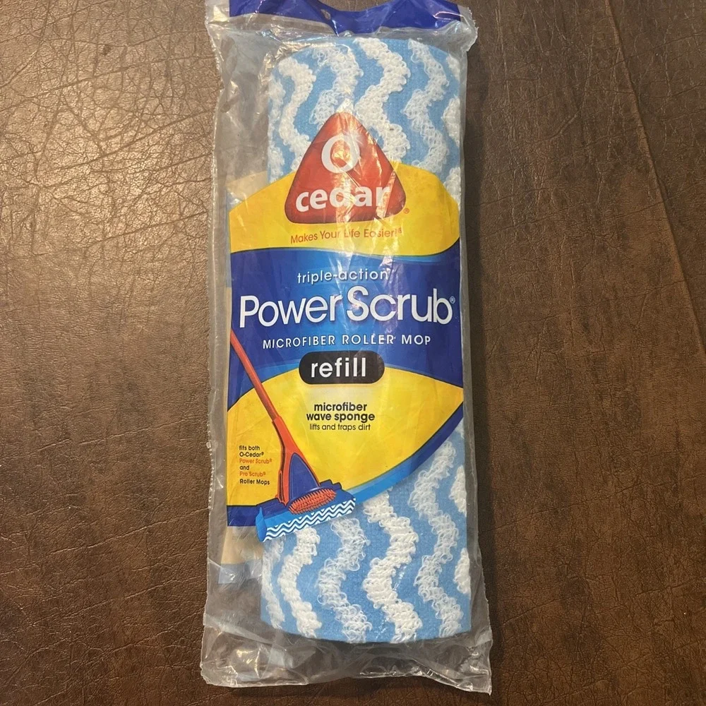O Cedar Power Scrub Microfiber Wave Sponge Roller Mop Refill New Discontinued